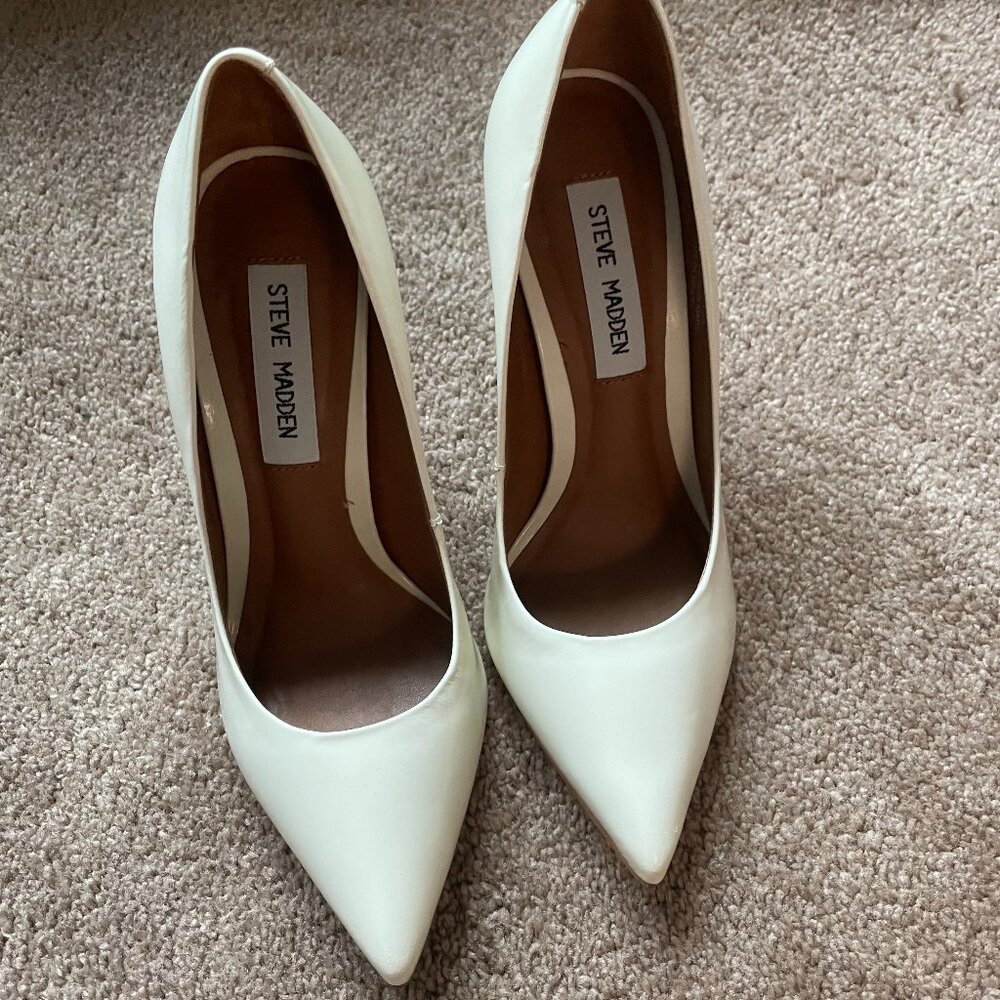 Steve Madden White Heels
